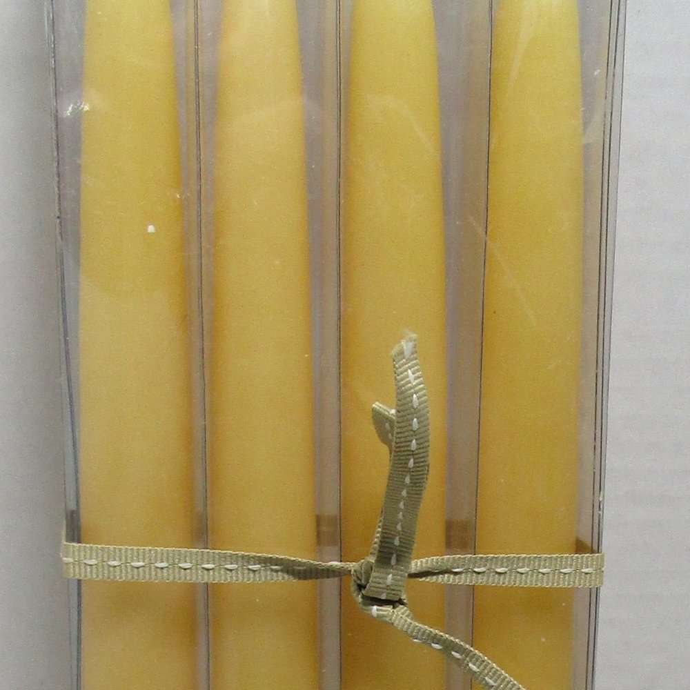 Set of 4 taper candles 12" Honey Illuminations NIB